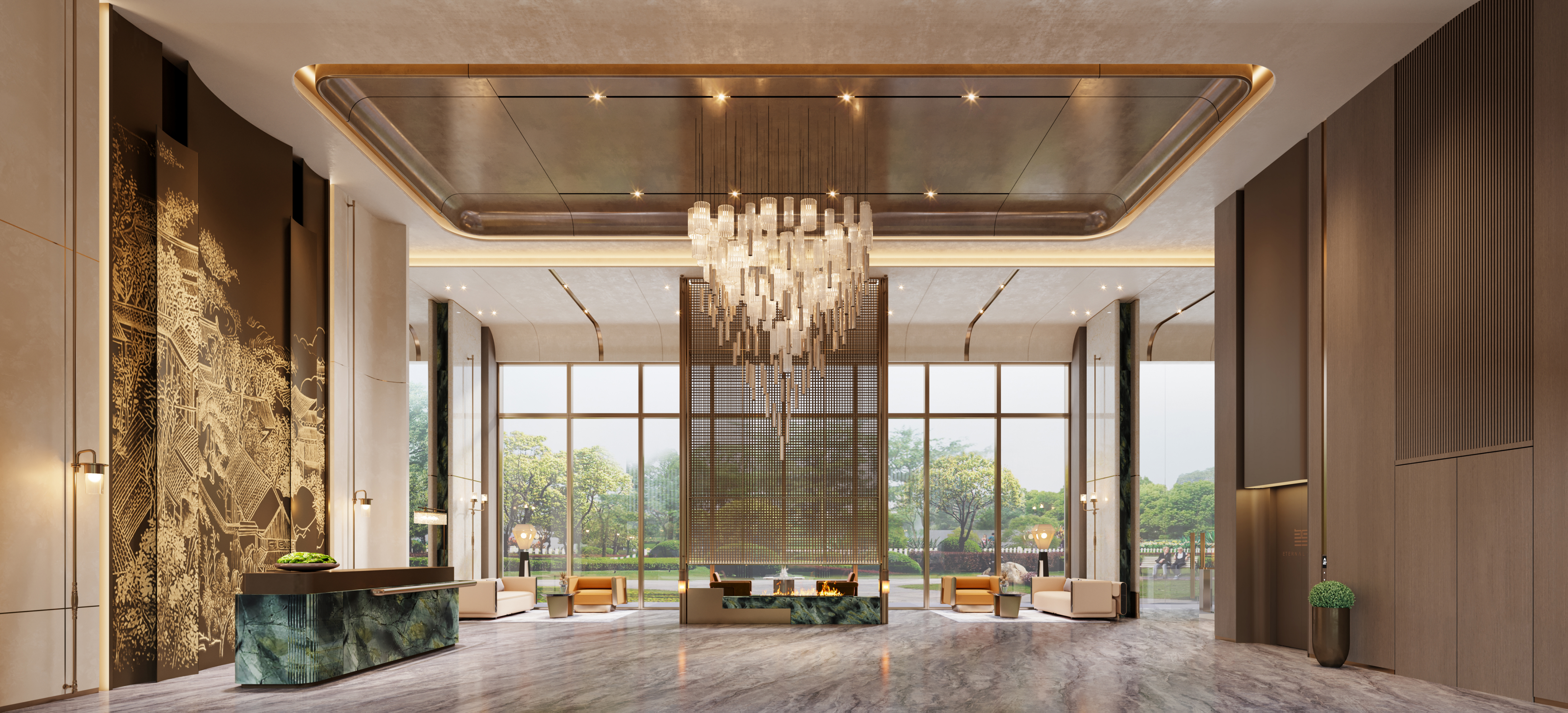 东晖设计 入户大堂设计 地产公区设计 