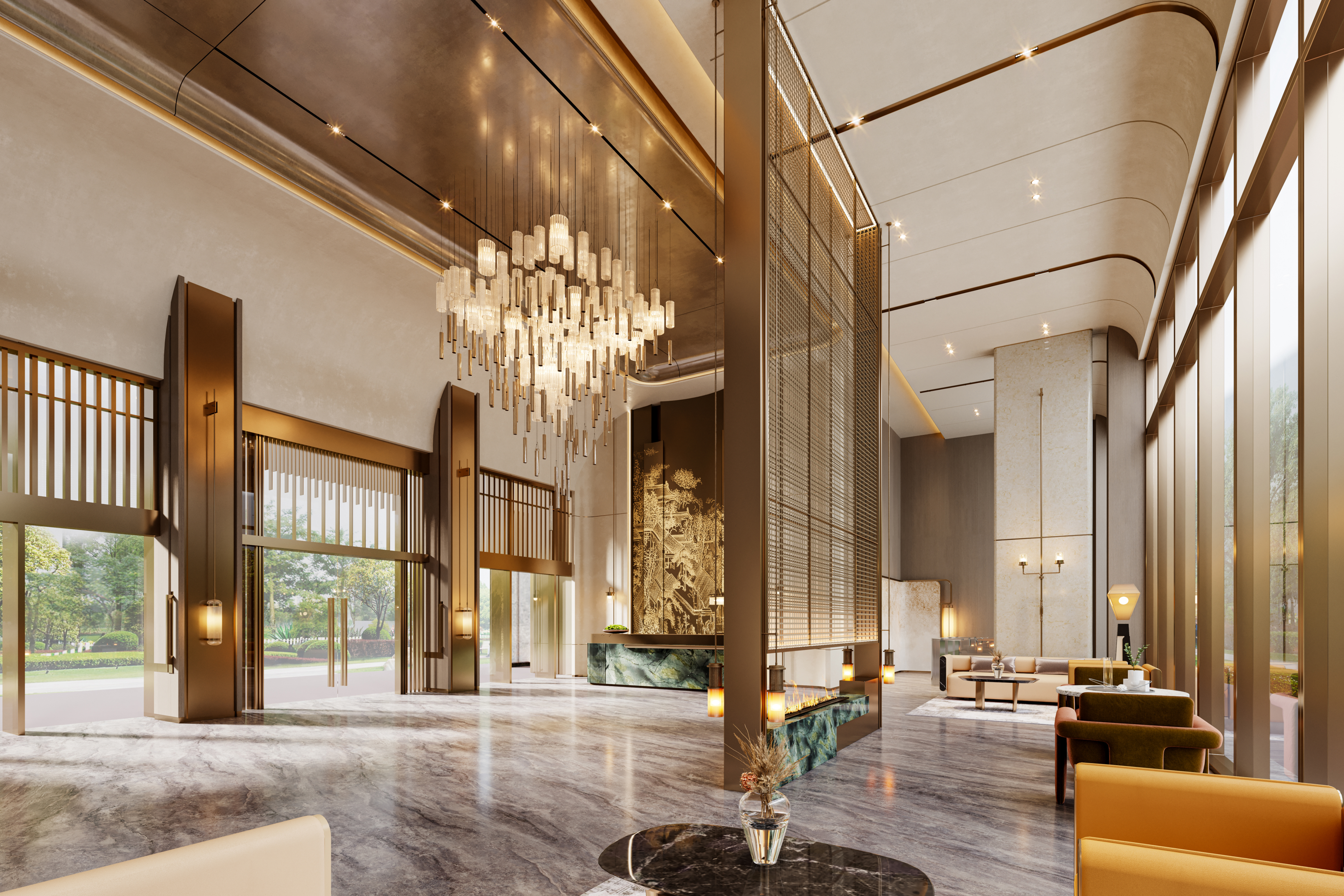 东晖设计 入户大堂设计 地产公区设计 