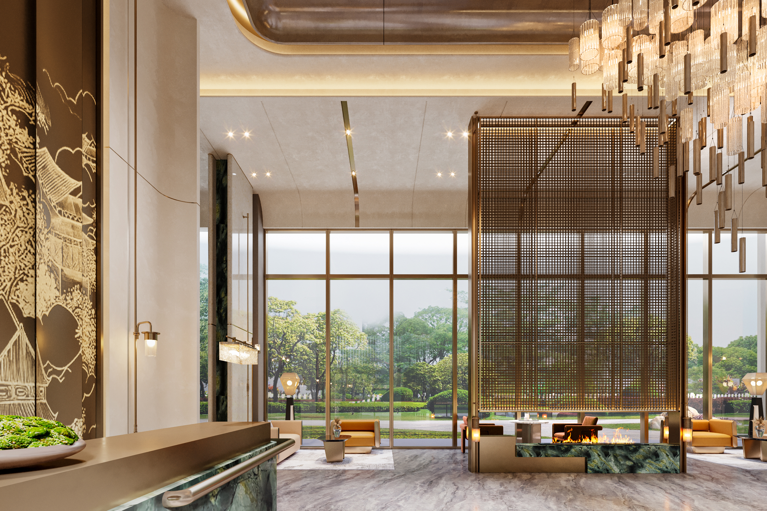 东晖设计 入户大堂设计 地产公区设计 