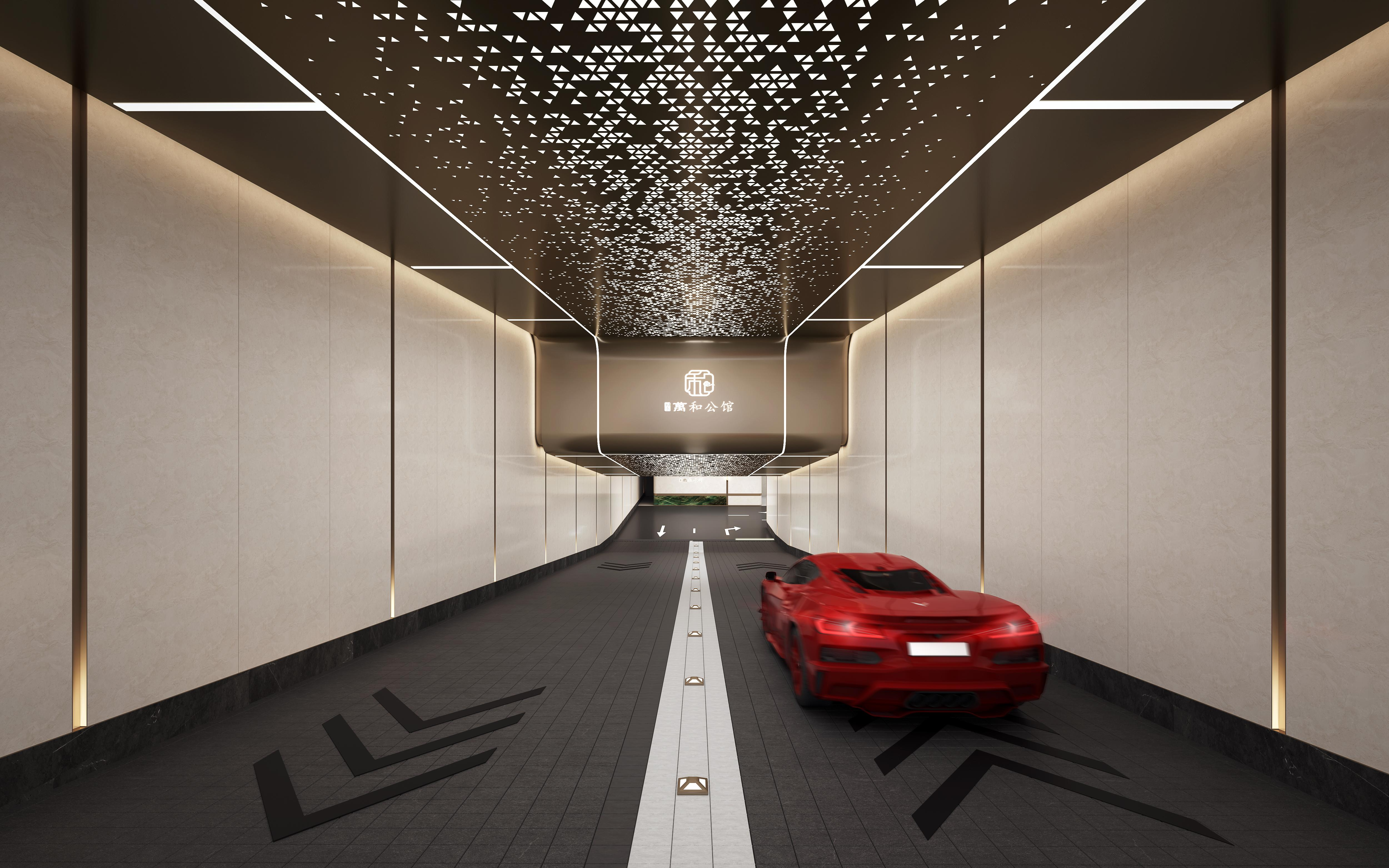 东晖设计 地下车库 光厅 公区设计