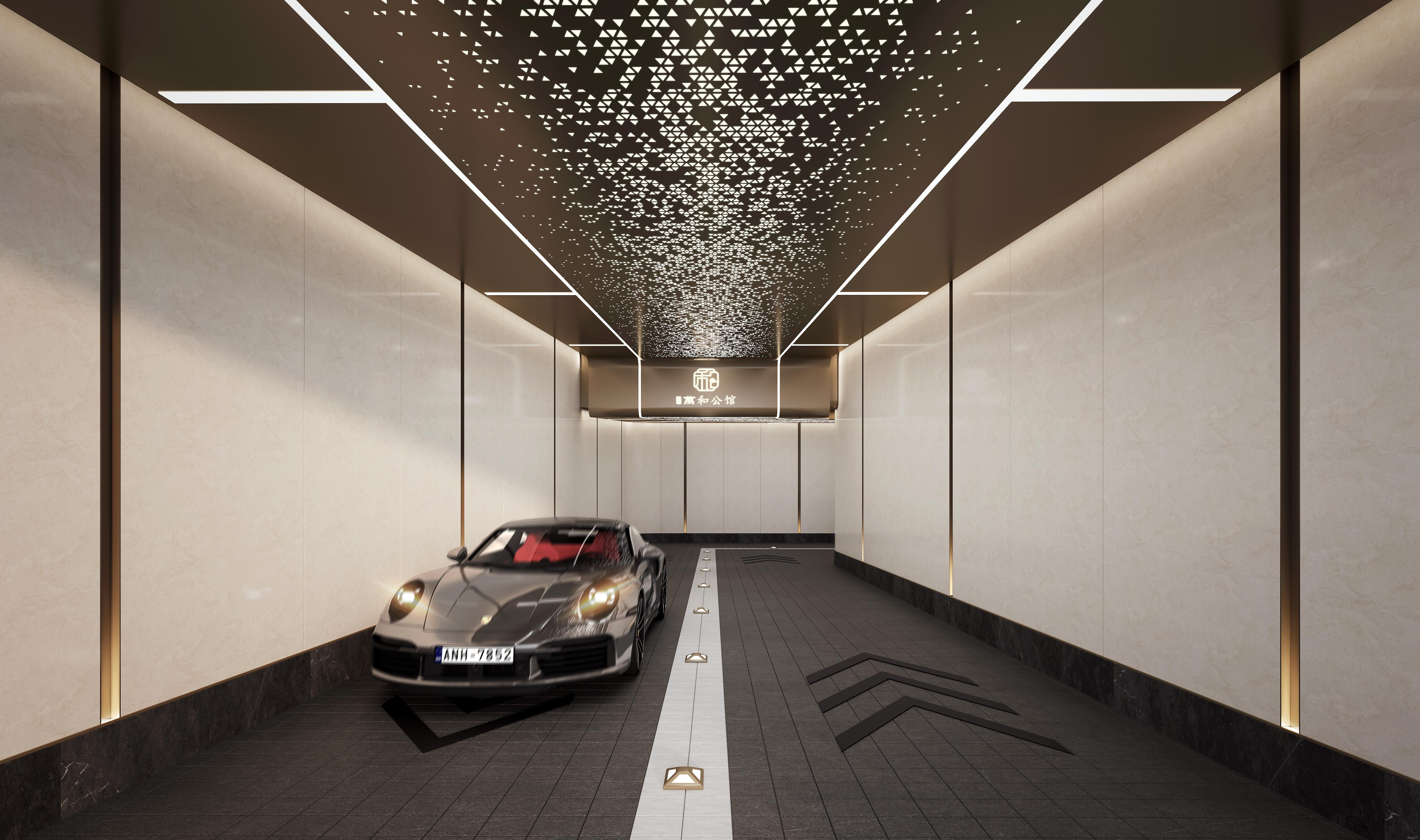 东晖设计 地下车库 光厅 公区设计